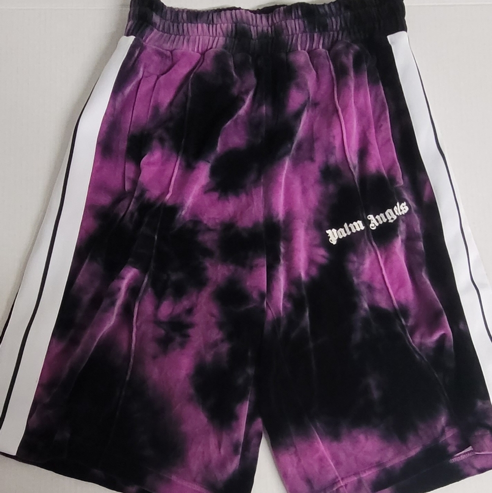 Palm Angels Striped Tie-dyed Cotton  Blend Valour Shorts